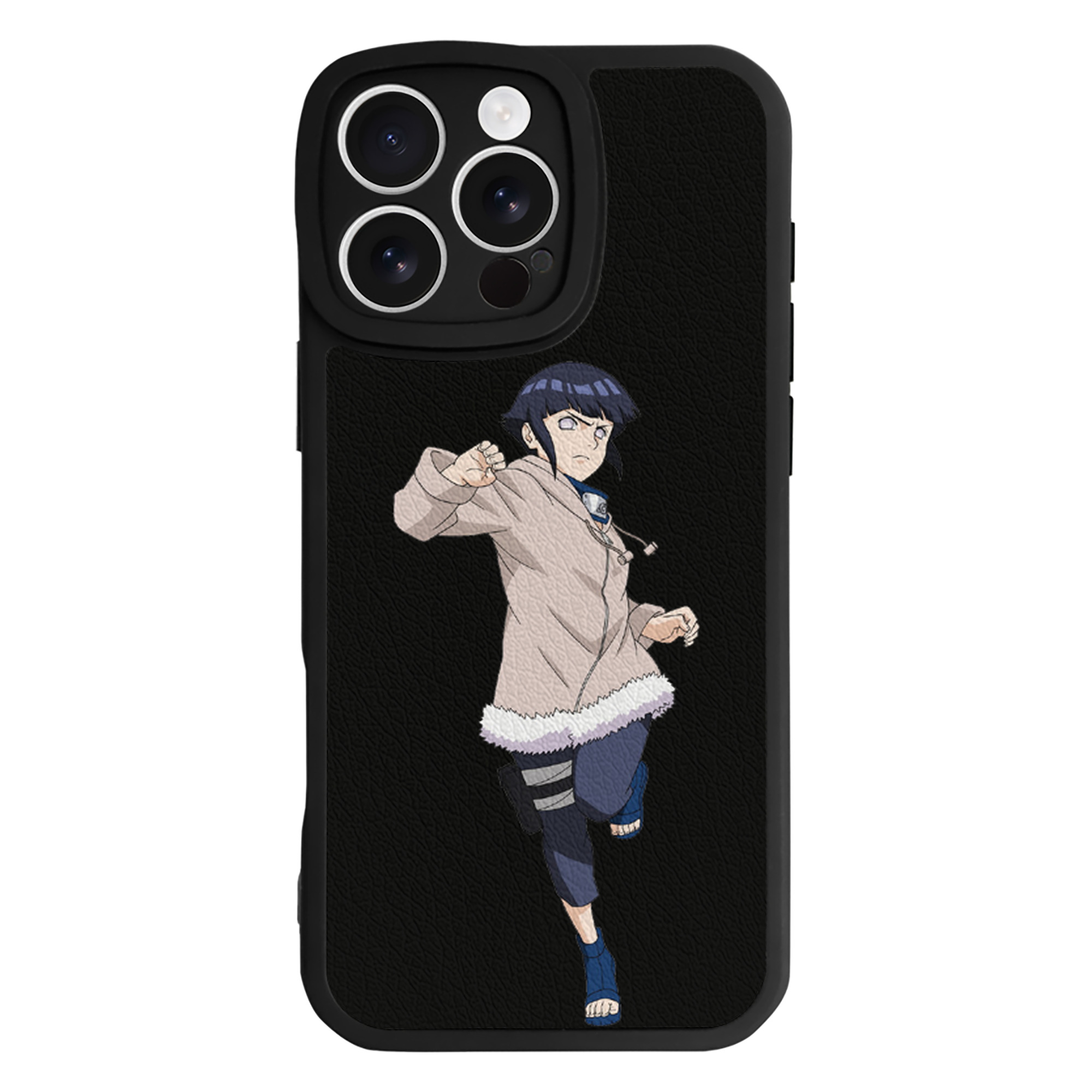 （画像用） NARUTO -ナルト- 日向ヒナタ Hyūga Hinata 【iPhone 16シリーズ対応】シリコンスマホケース（レザー調） 材質：シリコン